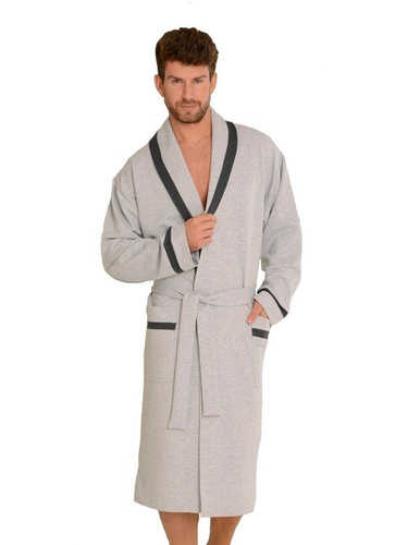 564 Bruno szlafrok męski De Lafense - jasny melanż 
