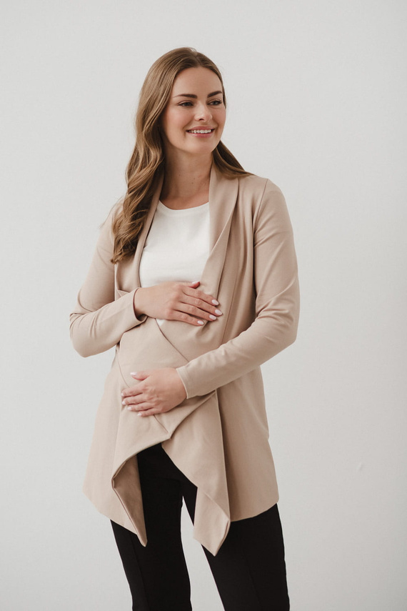 Kardigan ciążowy Mama Wrap Milk&Love beżowy