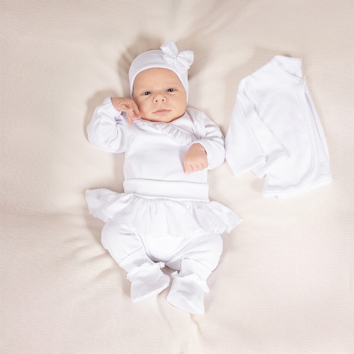 Komplet chrzcielny 5-częściowy 169061 Nicol - biały