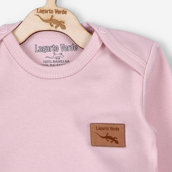 Gładkie Body Lagarto Verde - różowy