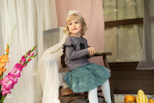 Spódniczka z nadrukiem Tres Bien Pinokio - zielony 