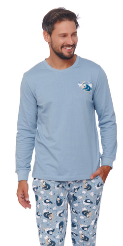 PMB.4511 "Sloth" Piżama Męska Doctor Nap - black