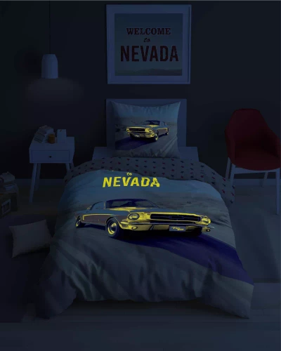 Pościel bawełniana świecąca w ciemności samochód Detexpol  