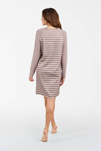 Koszula nocna damska Oda Italian Fashion - druk cappuccino