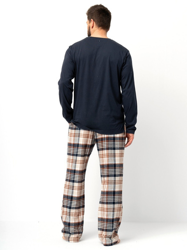 Piżama męska Key MNS 444 – bawełniana, z długim rękawem