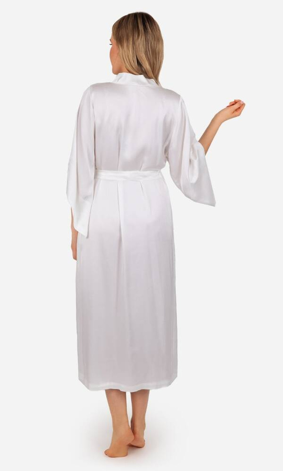 Szlafrok damski satynowy Elizabeth ByShelly - ecru