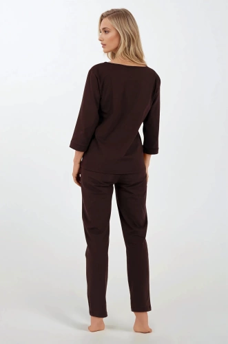 Piżama damska Bonjour Momenti Per Me espresso