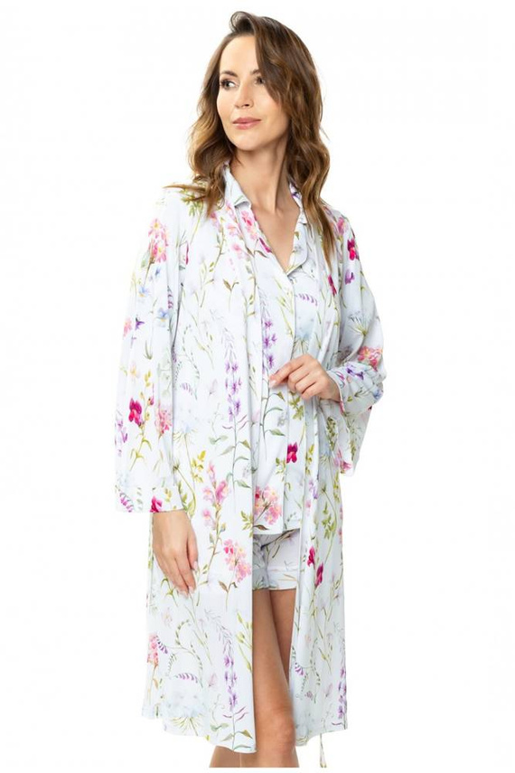 Szlafrok peniuar 86538 Flores Mewa kwiaty