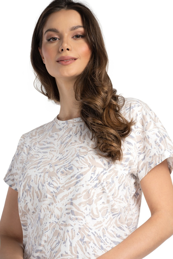 Piżama damska Lilou Belle Reverie bialy zebra