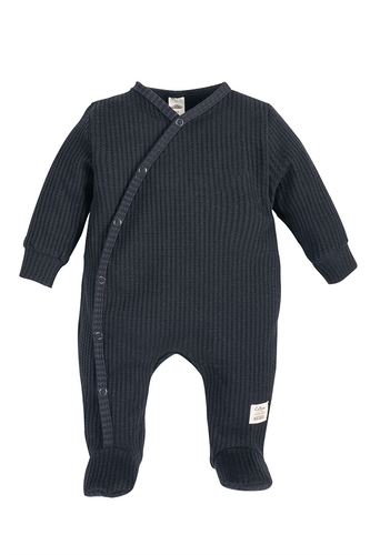 Pajacyk niemowlęcy "Natural Waffel" Makoma black