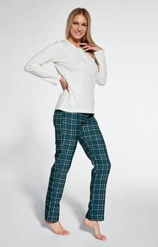 Piżama damska 763/350 Nelly Cornette - kremowy