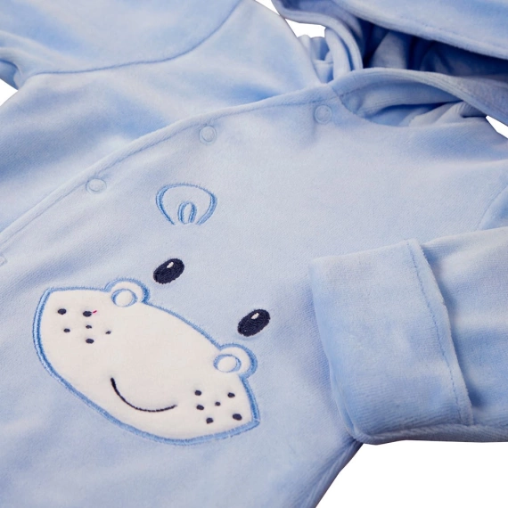 Pajac welurowy "Baby Love" Ewa Klucze - niebieski