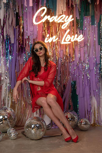 Koszula nocna 634 Florencja Forex - czerwony