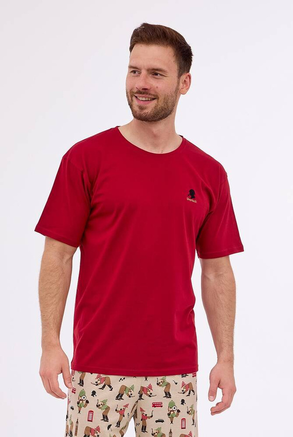Piżama męska 326/275 Sherlock Cornette bordo
