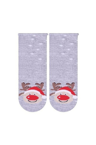 Skarpetki Zimowe Wzory art.138 Steven - różowy jasny melanż 131