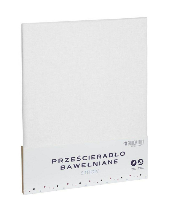 Prześcieradło bawełniane jednobarwne Simply Spod Igły i Nitki musztardowy