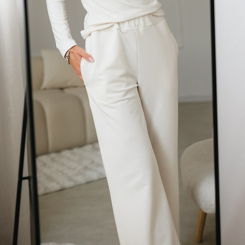 Spodnie Dresowe Eevi for Women – Luźny Fason, Komfort Ciążowy i Poporodowy, Bawełna + Modal