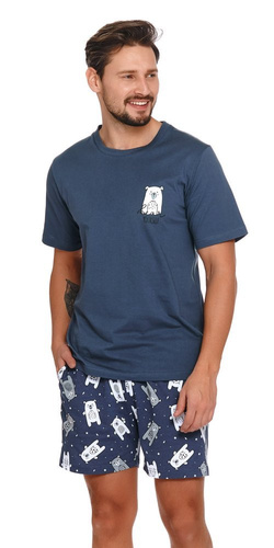 PMB.4222 Piżama Męska Doctor Nap - deep blue