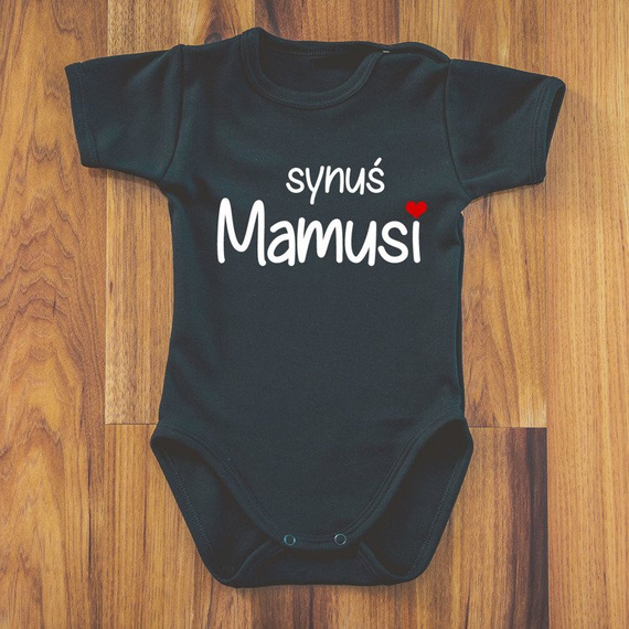 Body krótki rękaw "Synuś Mamusi ver2" Moocha białe