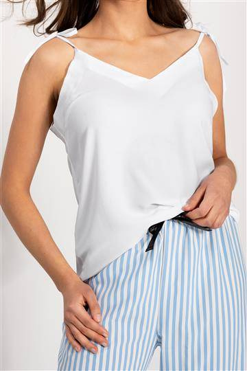 Piżama damska Erica Momenti Per Me white-baby blue