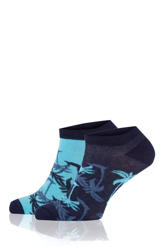 Skarpety S152S Paleros Italian Fashion - granatowy/turkusowy