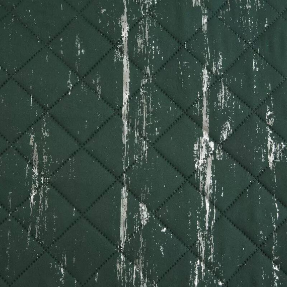 Narzuta dekoracyjna Blink 1 Design91 ciemny zielony/srebrny