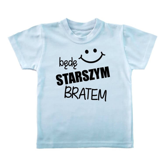 Koszulka dziecięca "Będę STARSZYM bratem v2" Moocha czerwony