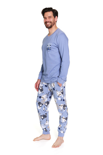 Doctor Nap 7347 – męska piżama bawełniana, wzór owce