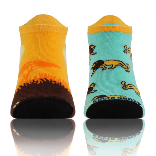 Lew Skarpety stopki finest cotton dwie różne Sesto Senso pomarańczowy 