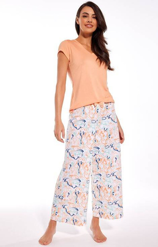 Piżama damska 743/277 Vanessa Cornette pomarańczowy