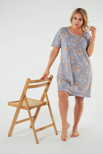 Koszula nocna damska z krótkim rękawem Kasos Italian Fashion - druk