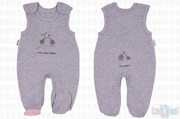 Śpioch bawełniany "BIKE" różowy Terjan