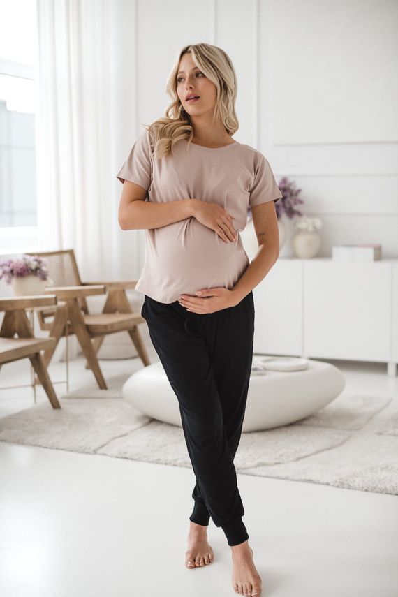 Joggersy spodnie ciążowe Milk&Love czarny
