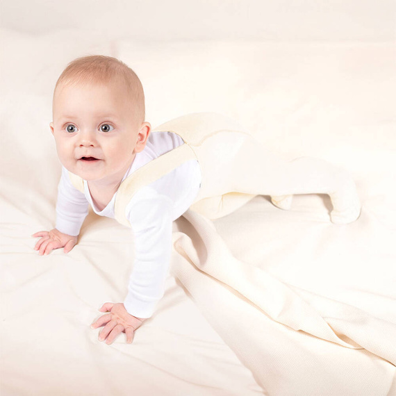 Rajstopy bambusowe z szelkami 141612 Nicol - kremowy