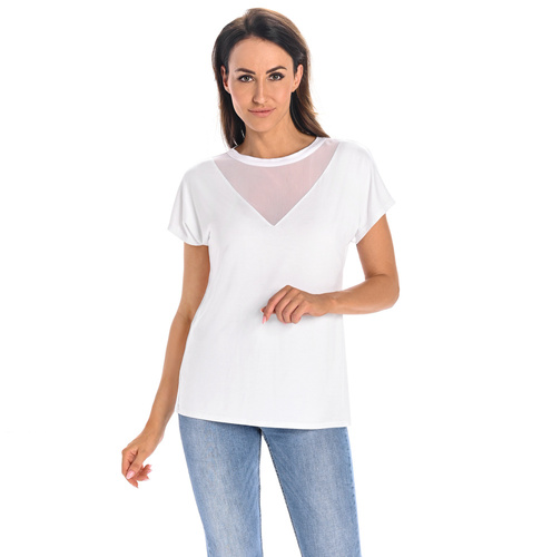 Bluzka damska bambusowa Cora Teyli - biały