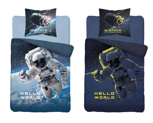 Pościel bawełniana świecąca w ciemności kosmonauta  4025 A Fluo 133 Detexpol  