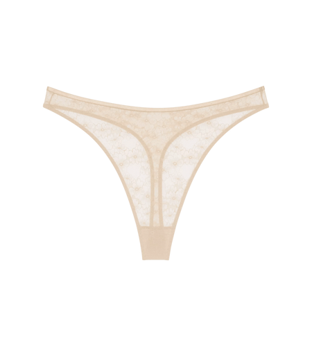 Stringi damskie Bright Spotlight High Leg string Triumph kremowy