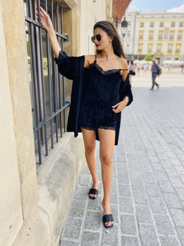 Piżama Damska 613 Milagros Forex- czarny