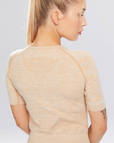 Bluzka damska krótki rękaw Melange Rashguard Spaio iced coffee