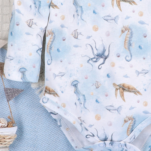 Body niemowlęce Sea Of Joy Nini – bawełna organiczna, długi rękaw