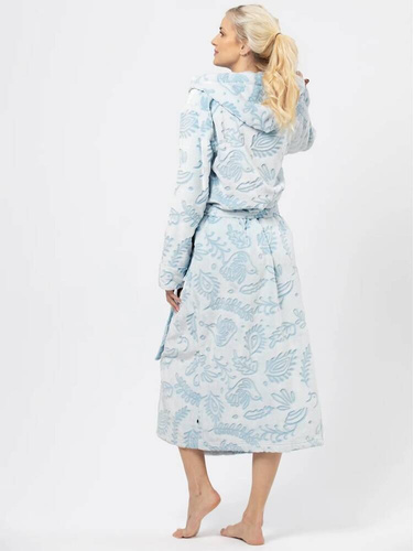 Długi Szlafrok Damski LGL 535 Key - błękitny