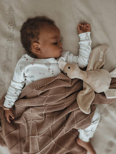 Kocyk dziany Diamond YOSOY - cinnamon