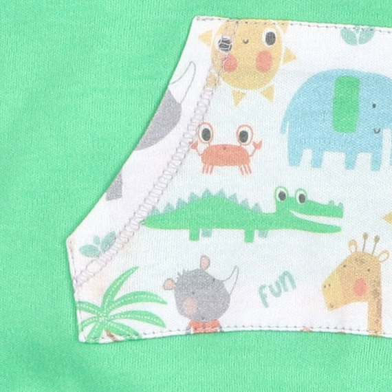 Śpiochy z bawełny organicznej Sawanna Nini zielony