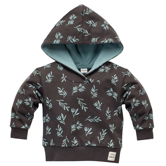 Bluza z kapturem "Stay Green" Pinokio - grafit druk