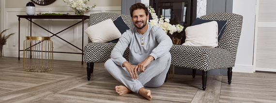 Komplet dresowy długi rękaw, długie spodnie Lider Italian Fashion - melanż