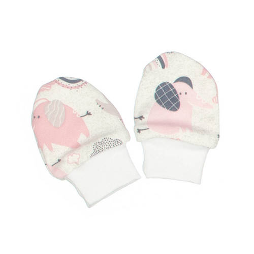 Niedrapki rękawiczki Słoniki Martex różowy