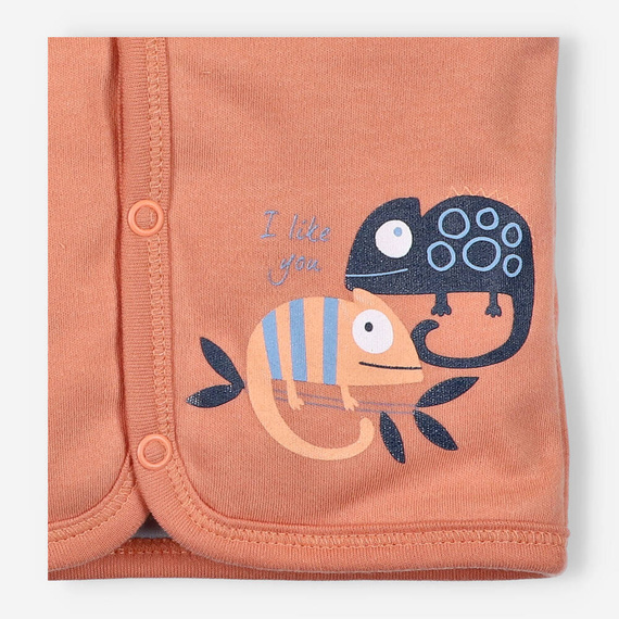 Kamizelka z bawełny organicznej Kameleon Nini pomarańczowy