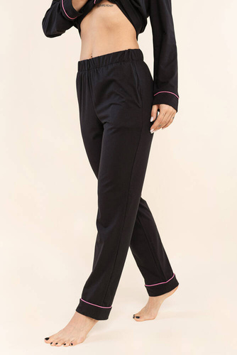 Piżama damska rozpinana 11 Bonamera czarny