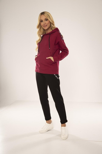 Komplet dresowy 496 Just Forex - bordowy