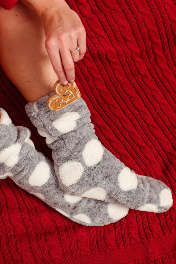 Gładkie skarpetki 553/554 Wellsoft De Lafense - szary duże koła